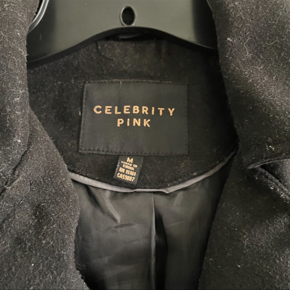 Black Pea Coat | Celebrity Pink - Picture 2 of 7